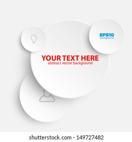 Paper circle banners. Vector illustration for your business presentations.
