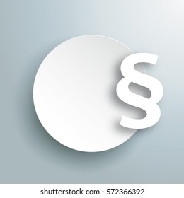 Paper circle with paragraph on the gray background. Eps 10 vector file.