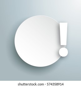Paper circle with screamer on the gray background. Eps 10 vector file.