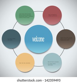  Paper circles can be used for web design and infographics. Vector EPS10