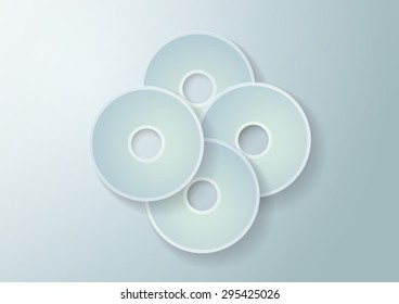 Paper Circles Design Background, Vector Illustration