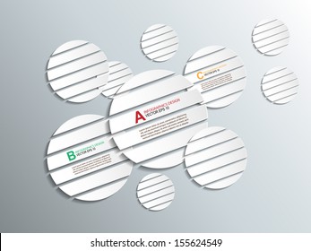 Paper circles with drop shadows