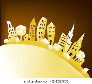 Paper city background