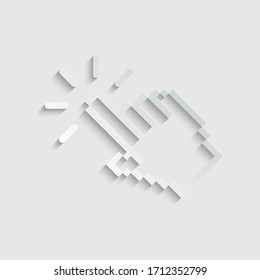 Papierklick-Symbol. Cursorsymbol. Mausklick-Symbol