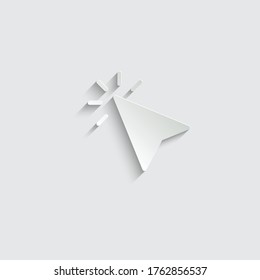 paper click icon. cursor symbol icon. mouse click symbol