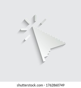paper click icon. cursor symbol icon. mouse click symbol