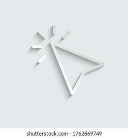 Papierklick-Symbol. Cursorsymbol. Mausklick-Symbol