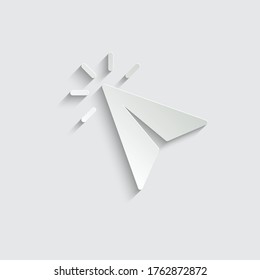 paper click icon. cursor symbol icon. mouse click symbol