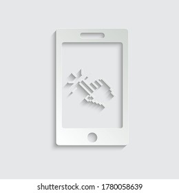   paper click icon. cursor symbol icon. mouse click symbol laptop computer, notebook 