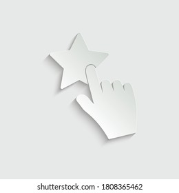 paper Click star icon vector sign
