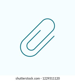 paper clip 2 colored line icon. Simple colored element illustration. paper clip outline symbol design from web icons set