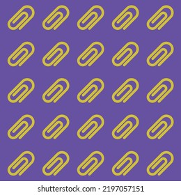 Paper Clip Art Icon Seamless Repeating  Pattern Vector Illustration Design Isolated On A Square Background