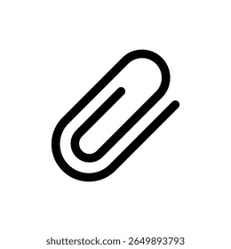 Paper Clip Attachment Button Tool Flat Icon Isolated Vector Illustration