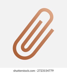 Icono plano del accesorio del Clip de papel