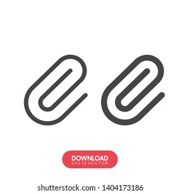 paper clip attachment icon - email attachment, attached file - Vector