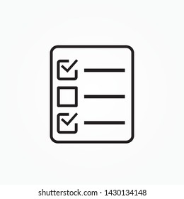 paper clip board with tick marks vector icon eps10 