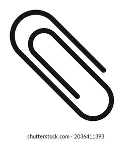 Paper clip, clipper vector icon isolated