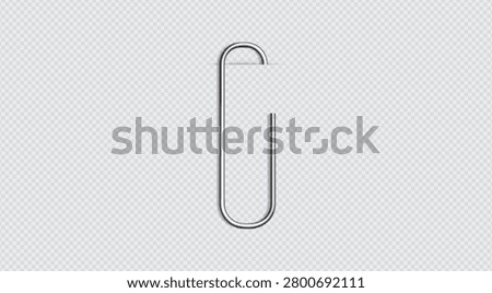 Paper Clip Collection Vector Set with Metal Office Binder Clips and Stationery Accessories