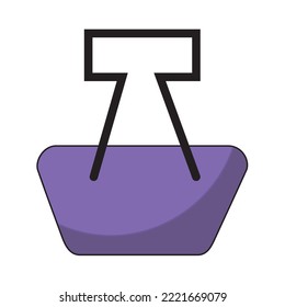 paper clip design graphic vector icon