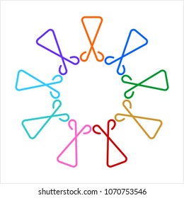 Paper Clip Design Vector Art Illustration
