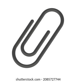 paper clip flat clipart vector illustration