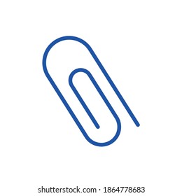 Icono plano del clip de papel. símbolo educativo. diseño simple editable. ilustración de vector de diseño