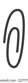Paper clip flat icon Office supply. Vector illustration