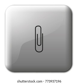 Paper clip flat vector icon.