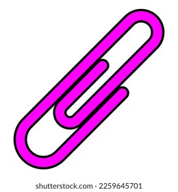 paper clip hand draw vector
