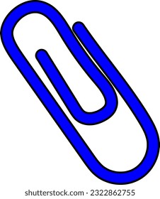 paper clip hand draw vector
