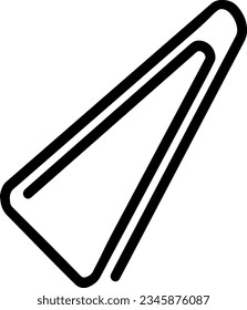 Icono de clip de papel (2), icono negro verdadero