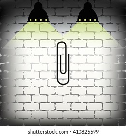 Paper clip icon.