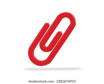 paper clip icon 3d rendering