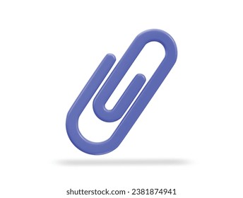 paper clip icon 3d rendering