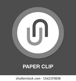 Paper Clip Icon - Attach Paper Tool, Office Paperclip Symbol