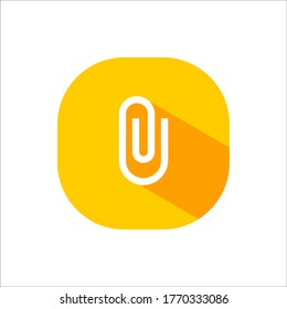 Paper clip icon - attach paper tool, office paperclip symbol