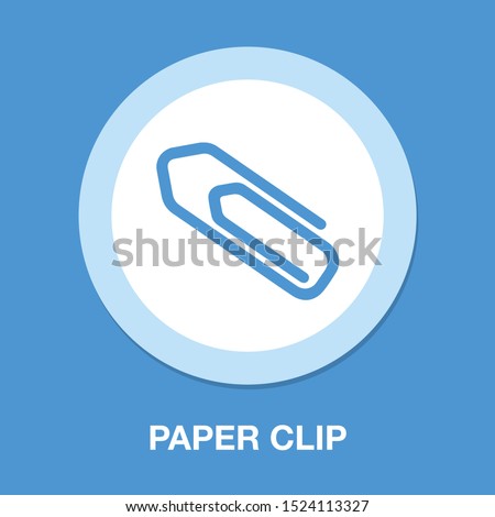 Paper clip icon - attach paper tool, office paperclip symbol