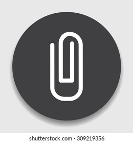 Paper clip icon. attachment button