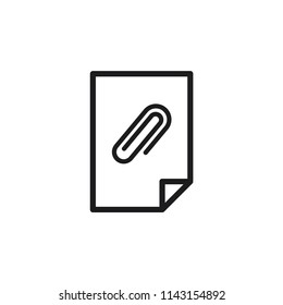 paper clip icon, attachment vector icon 