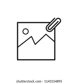 paper clip icon, attachment vector icon 