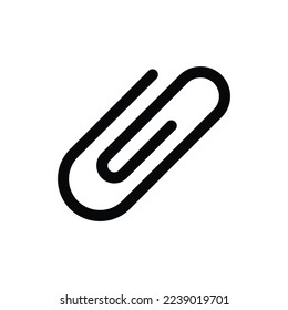 Paper clip icon. Attachment vector sign