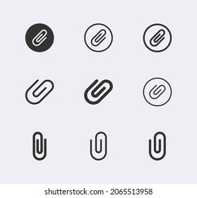 Paper clip icon. Binder Clip icon vector. 