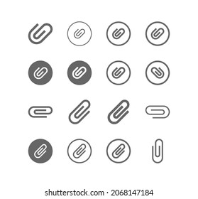 Paper clip icon. Binder Clip icon vector. 