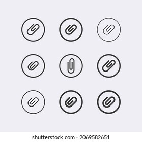 Paper clip icon. Binder Clip icon vector. 