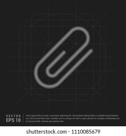 paper clip icon - Black Creative Background - Free vector icon