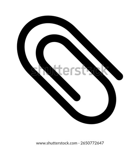 Paper Clip icon bold thick line