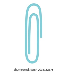 Paper clip icon cartoon vector. Office attach. Staple paperclip