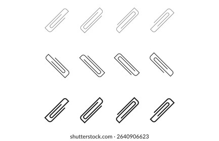 Paper Clip Icon Design. Designed with a minimalist aesthetic, it features precise curves and balanced proportions guided by a golden-ratio grid.