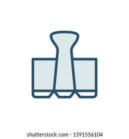 Paper clip icon design template, color style