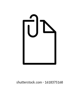 paper clip icon design vector template